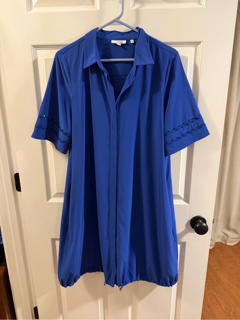 Chico's Bold Royal Blue Short-Sleeve Dress